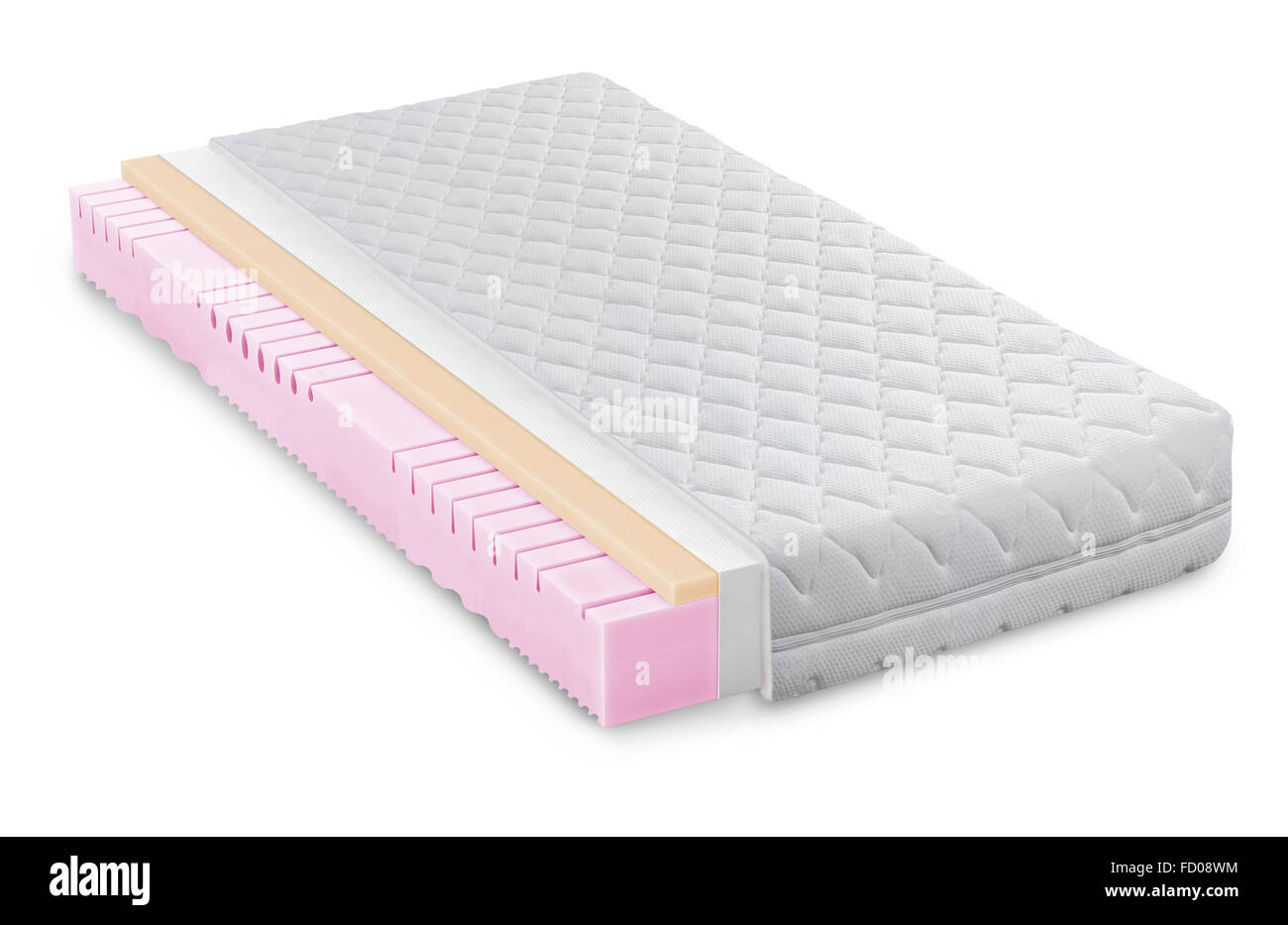 Schiuma di memoria - materasso in lattice sezione illustrazione della foto - alta qualità e moderni Foto Stock