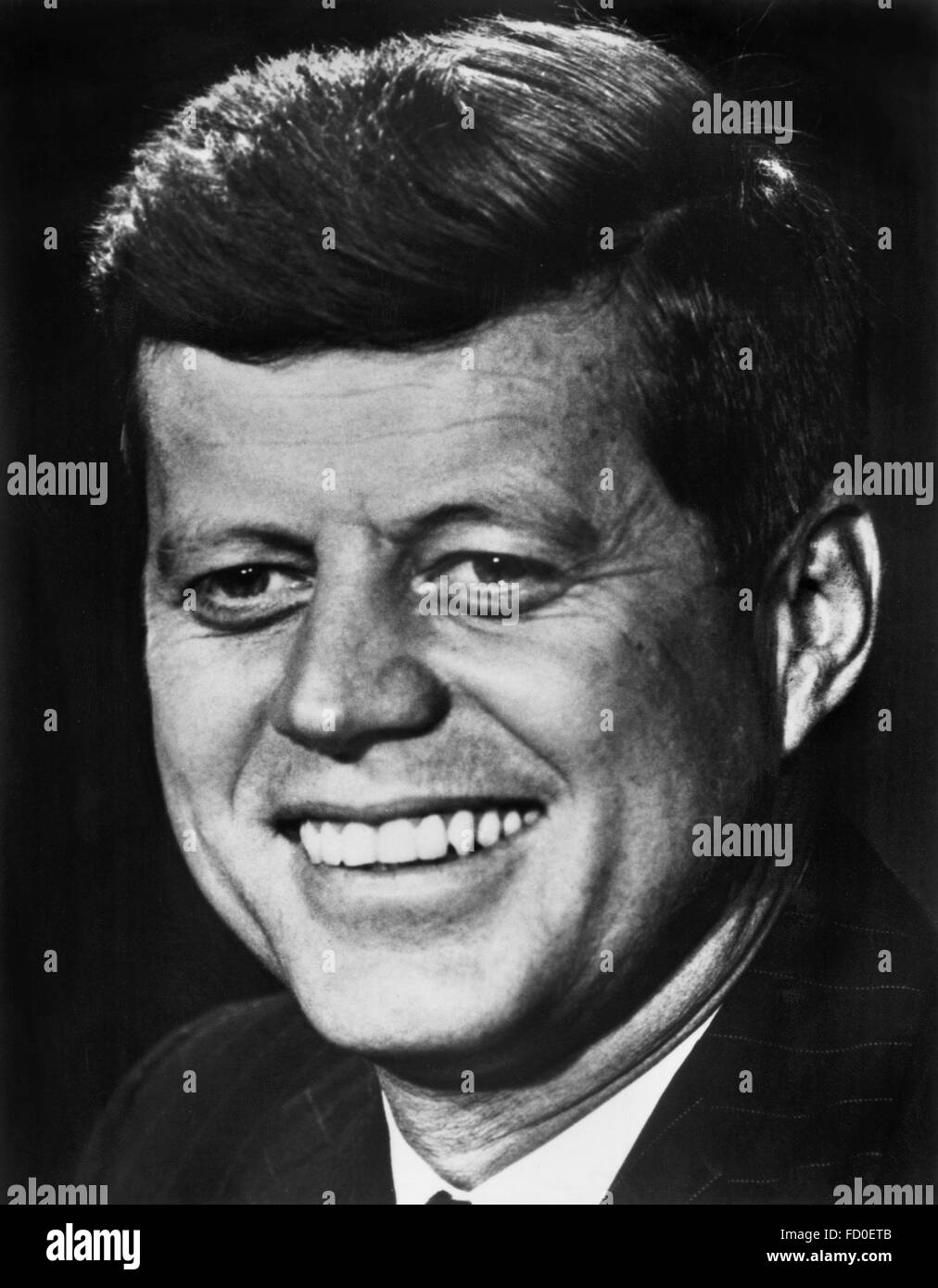 John F Kennedy, ritratto del trentacinquesimo presidente degli Stati Uniti d'America, 1962 Foto Stock