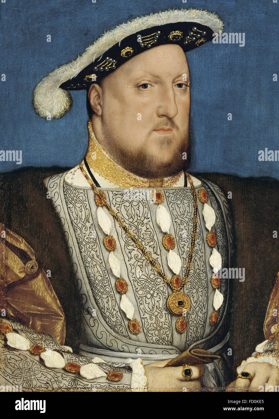 Enrico VIII d'Inghilterra (1491-1547) da Hans Holbein il Giovane Foto Stock