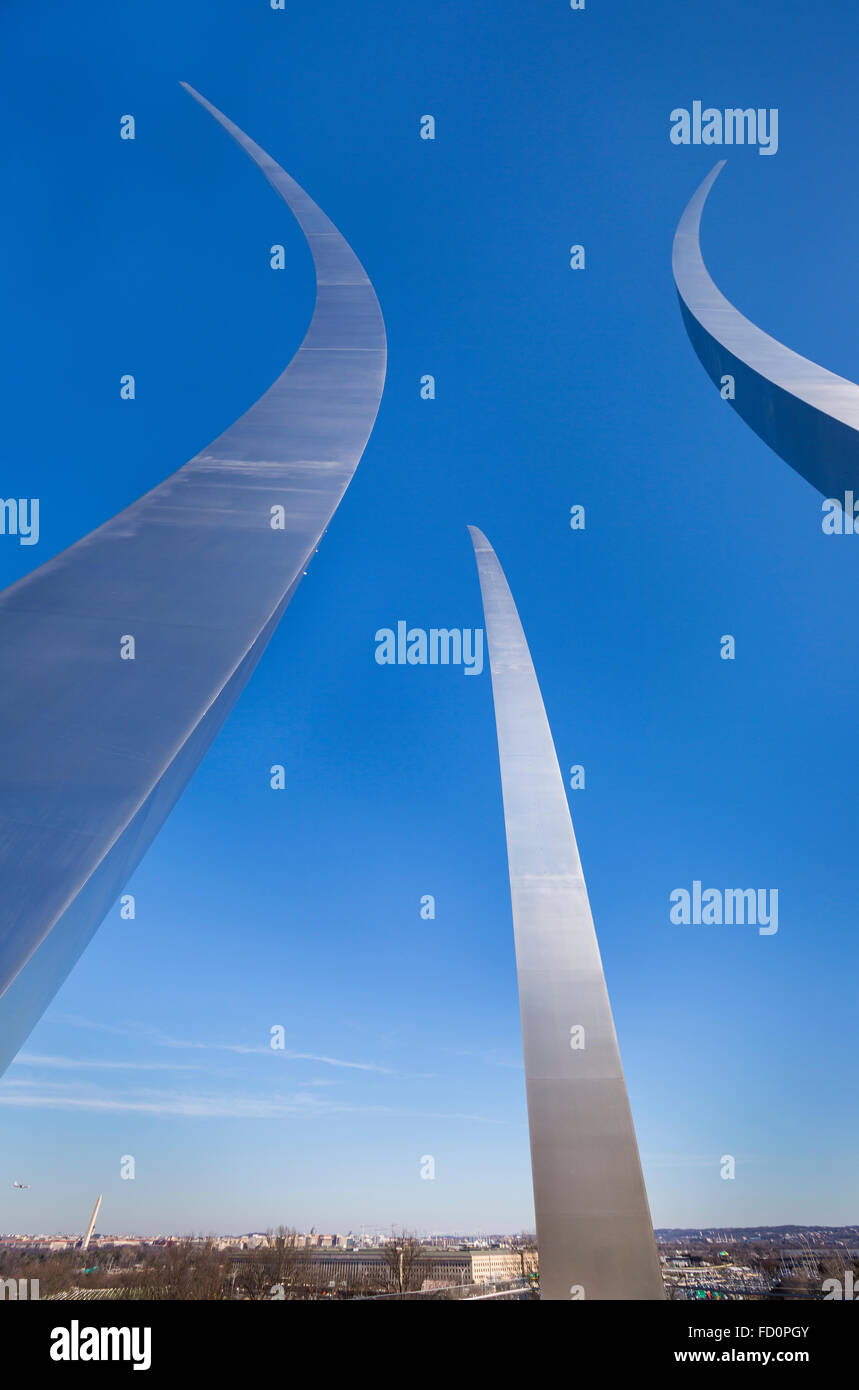 ARLINGTON, VIRGINIA, STATI UNITI D'AMERICA - United States Air Force Memorial. Foto Stock