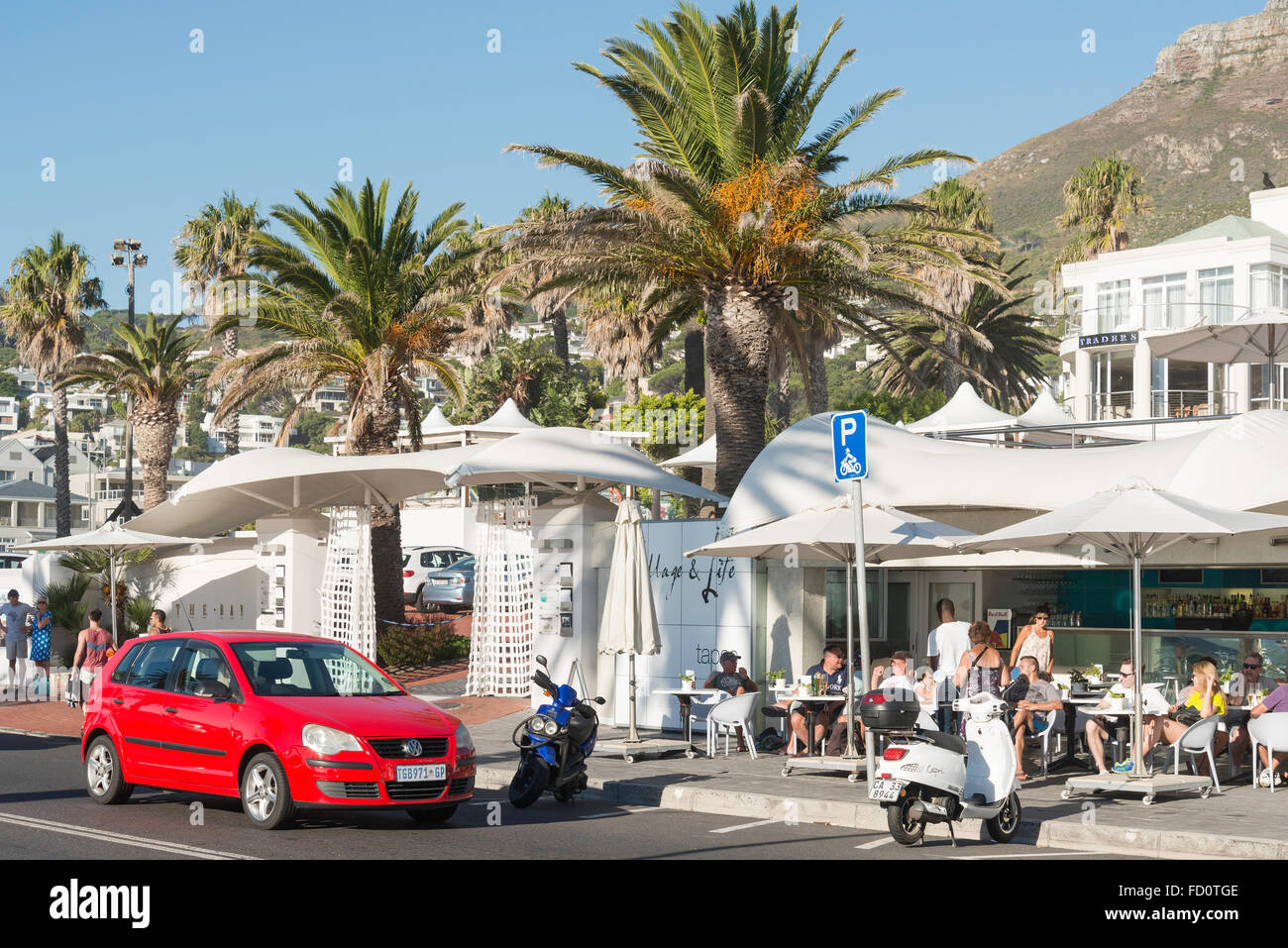 Club House Bar di tapas, Victoria Road Camps Bay, Città del Capo, Città del Capo comune, Western Cape, Sud Africa Foto Stock