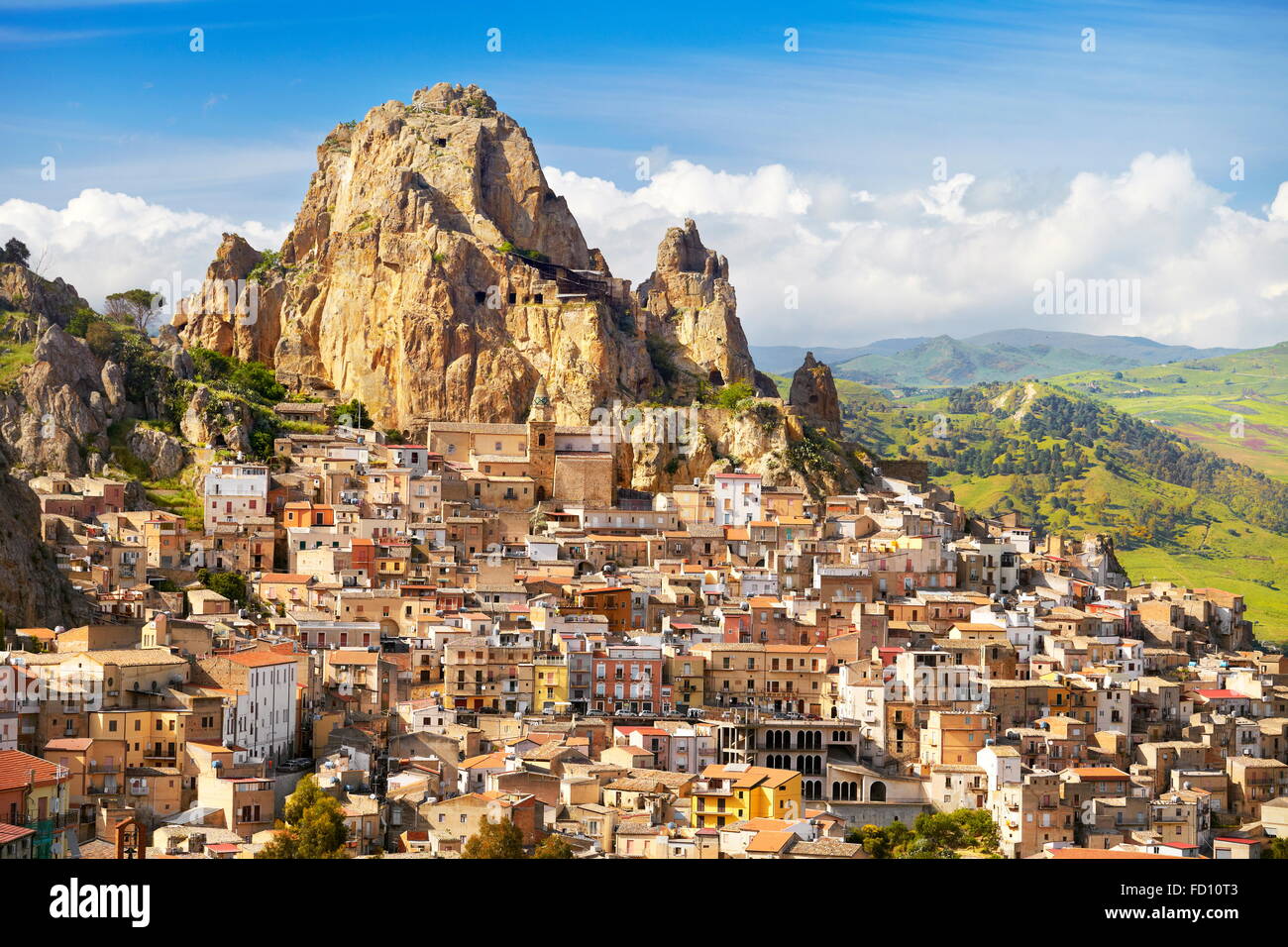 Isola di Sicilia - Gagliano Castelferrato village, provincia di Enna, Italia Foto Stock