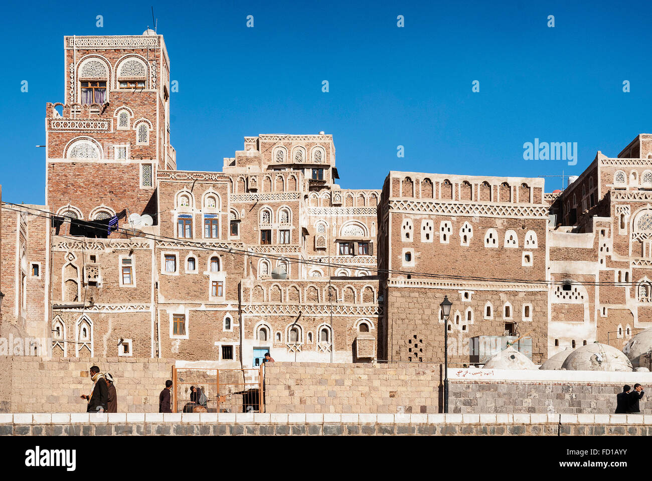 Sanaa città vecchia in Yemen Foto Stock
