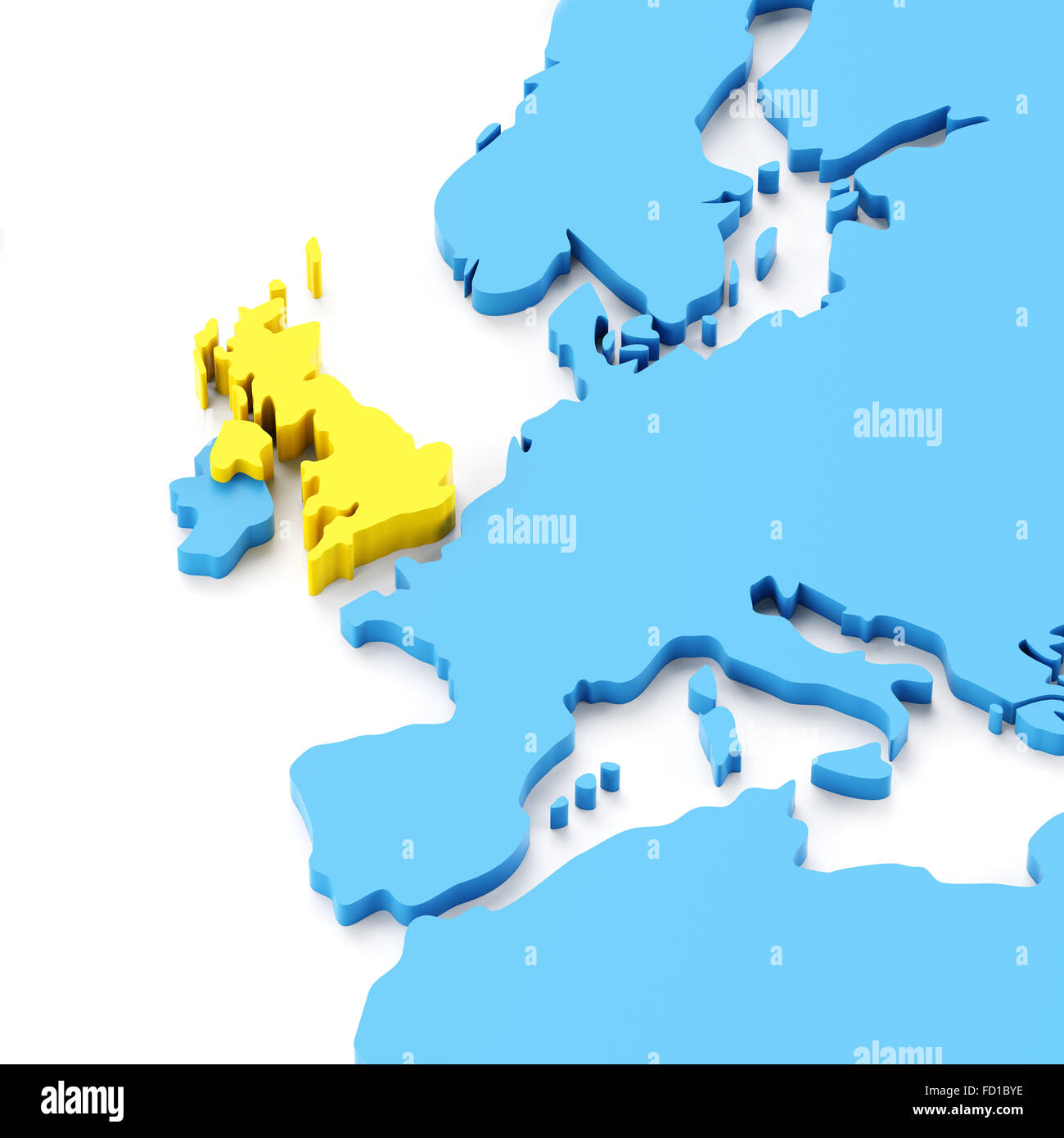 Mappa di Regno Unito Regno Unito Foto Stock