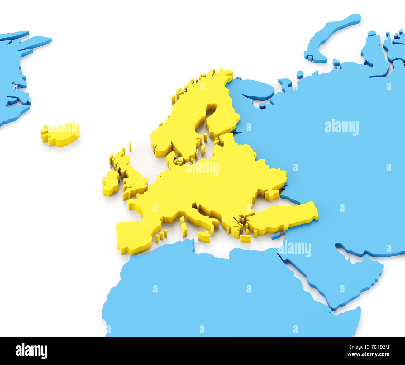 Mappa di Europa Foto Stock