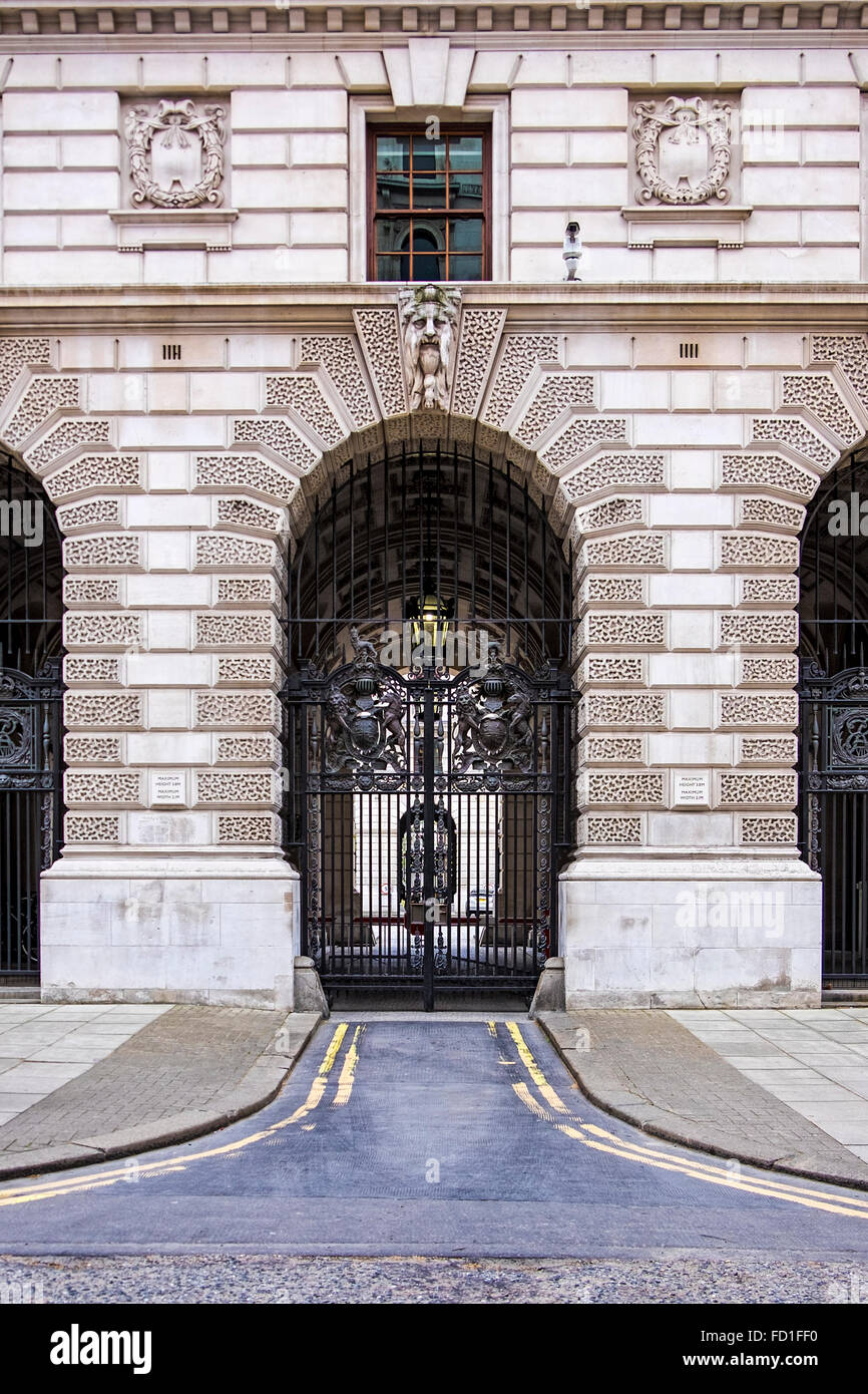 Foreign & Commonwealth Office facciata di edificio e l'entrata di Londra, Regno Unito Foto Stock