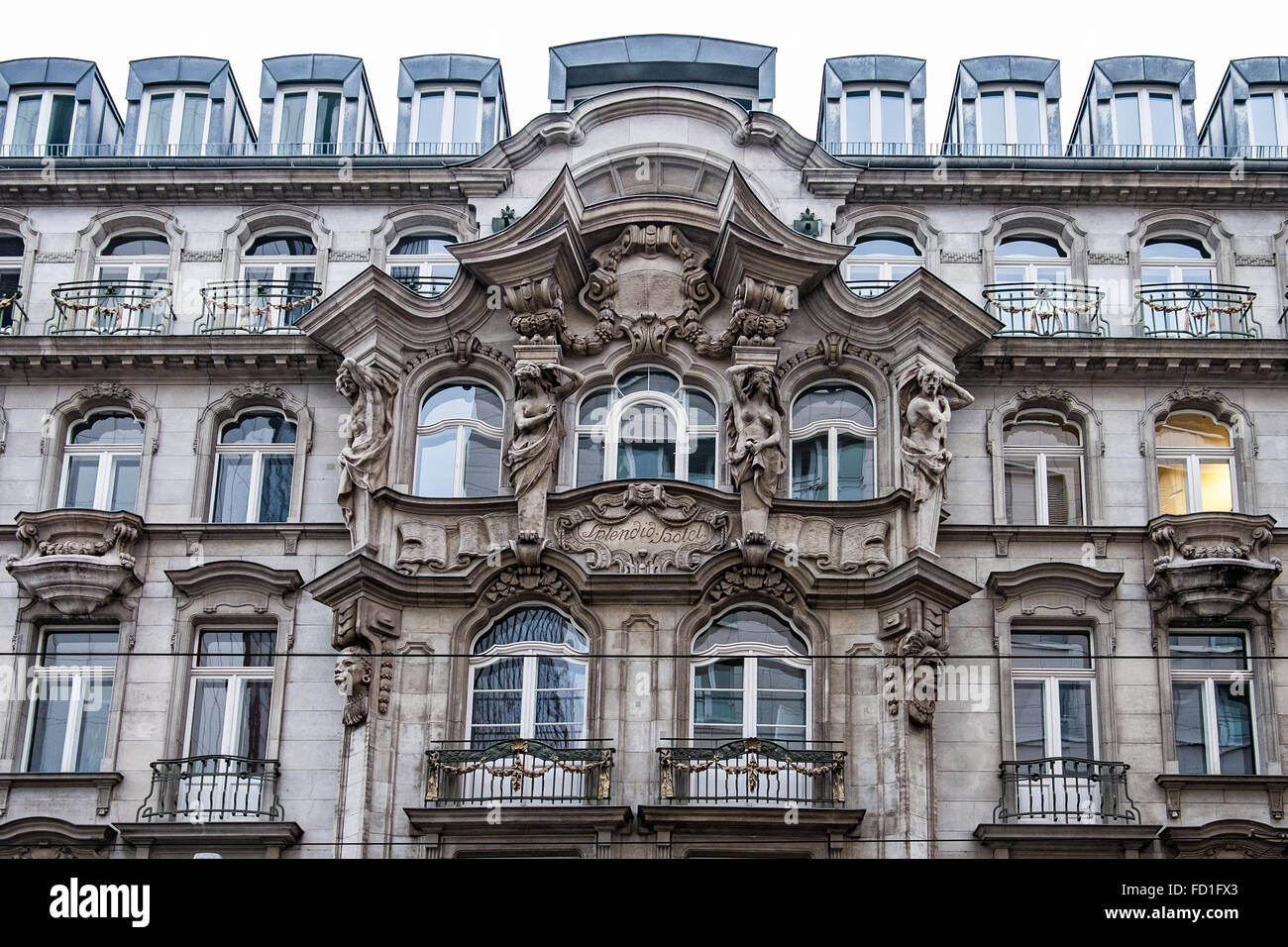 Berlino Hotel Splendid esterno.Lo studio di architettura Gronau & Graul costruito la casa nel 1904 in stile neo-barocco Foto Stock