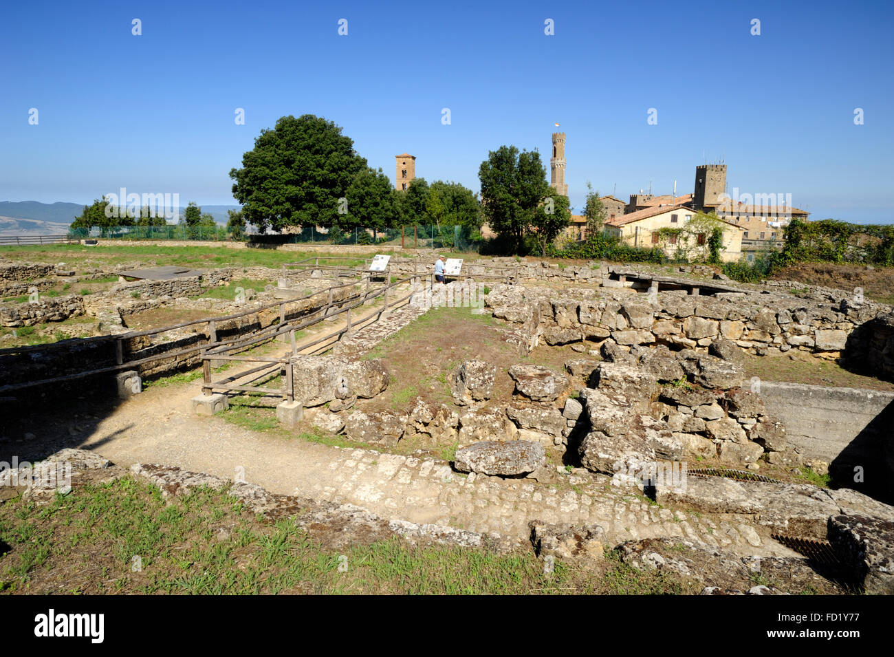 acropoli etrusca, Volterra, Toscana, Italia Foto Stock