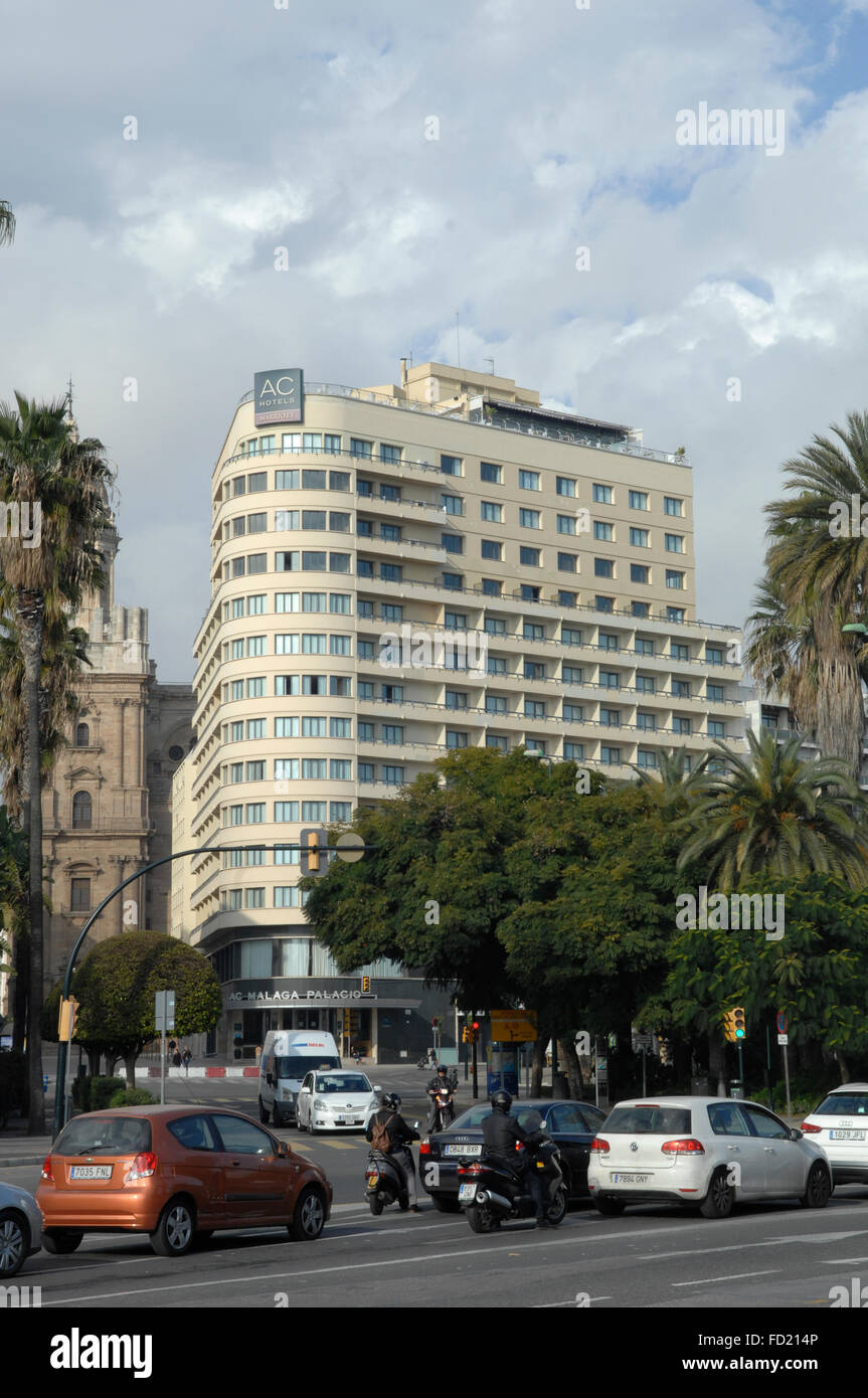 AC Hotel Malaga Palacio Marriott hotel 5 stelle nel centro di Malaga in Spagna. Foto Stock