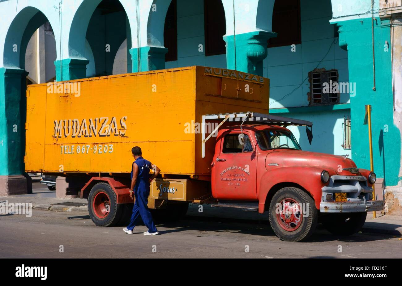 Americano classico Carrello in strada nel centro di Avana, Cuba. Foto Stock