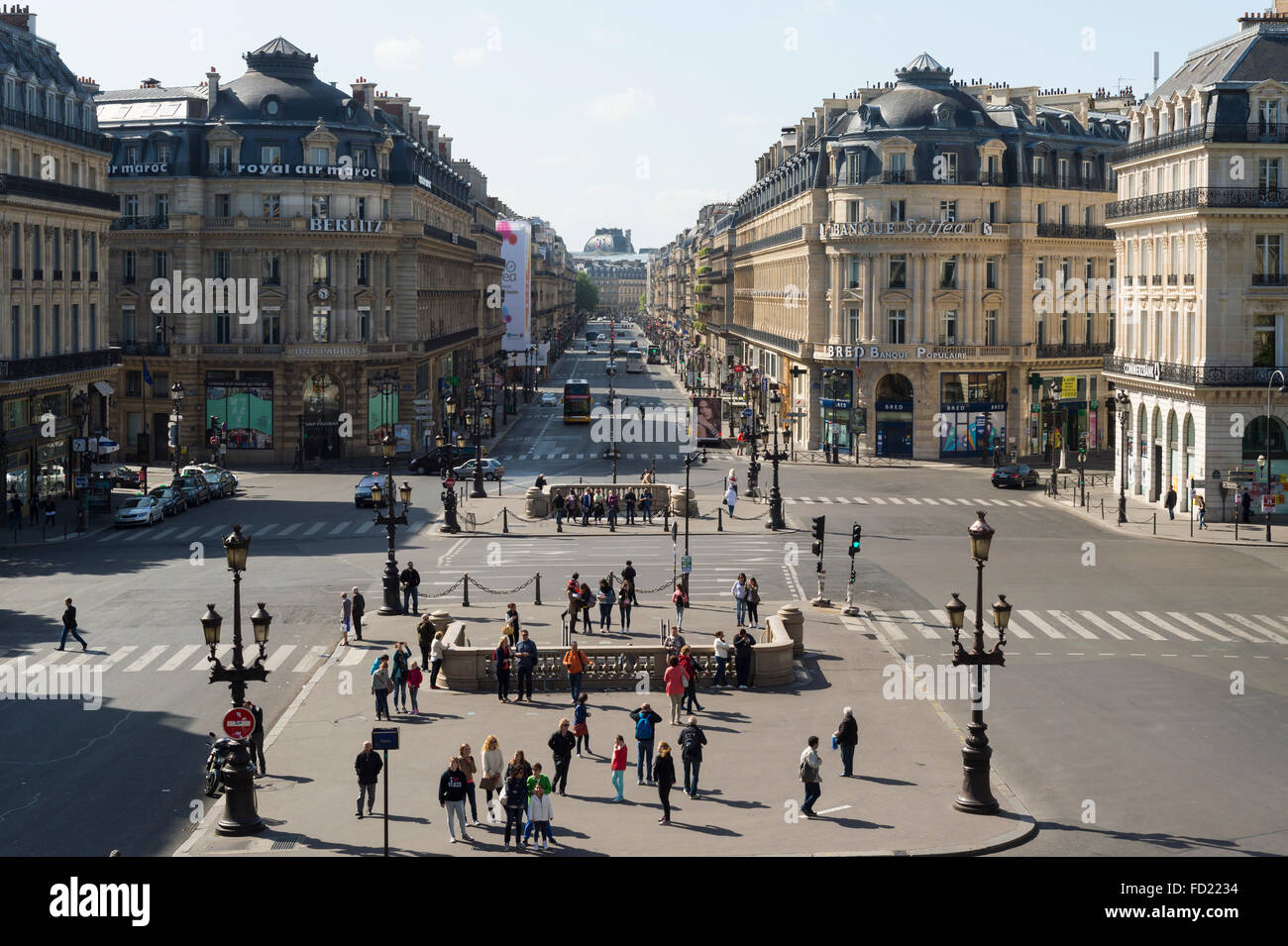 Avenue de l'Opera, Paris, Francia Foto Stock
