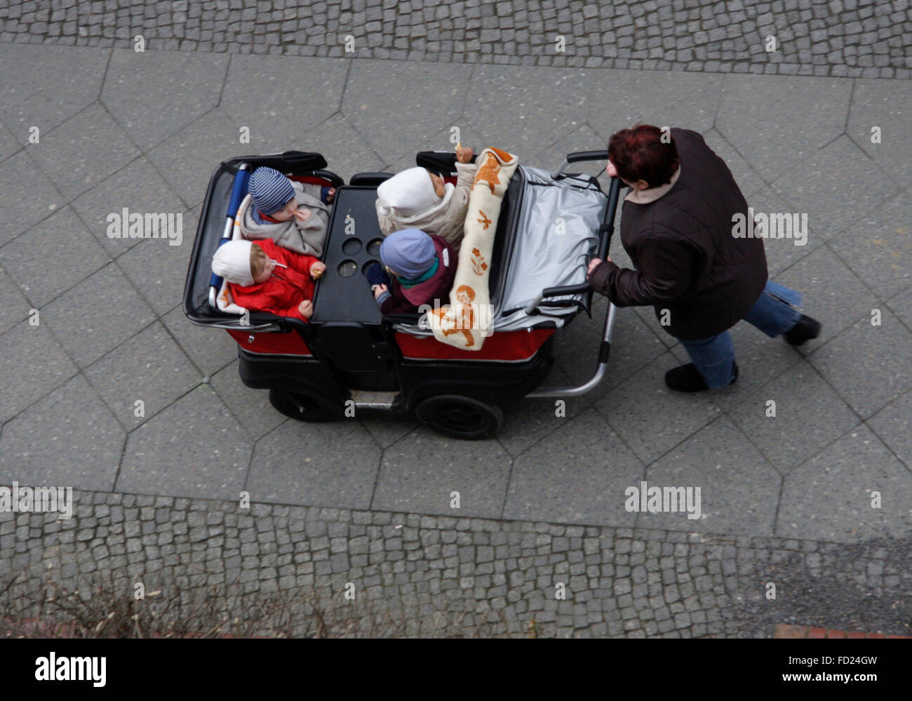 Luftbild: Kinderwagen, Berlino. Foto Stock