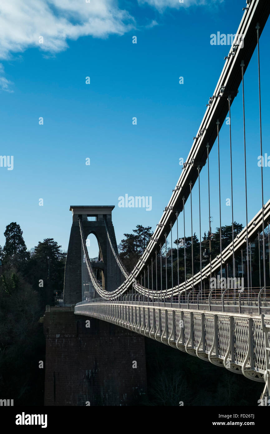 Clifton Bristol Inghilterra Brunel il Clifton Suspension Bridge Foto Stock