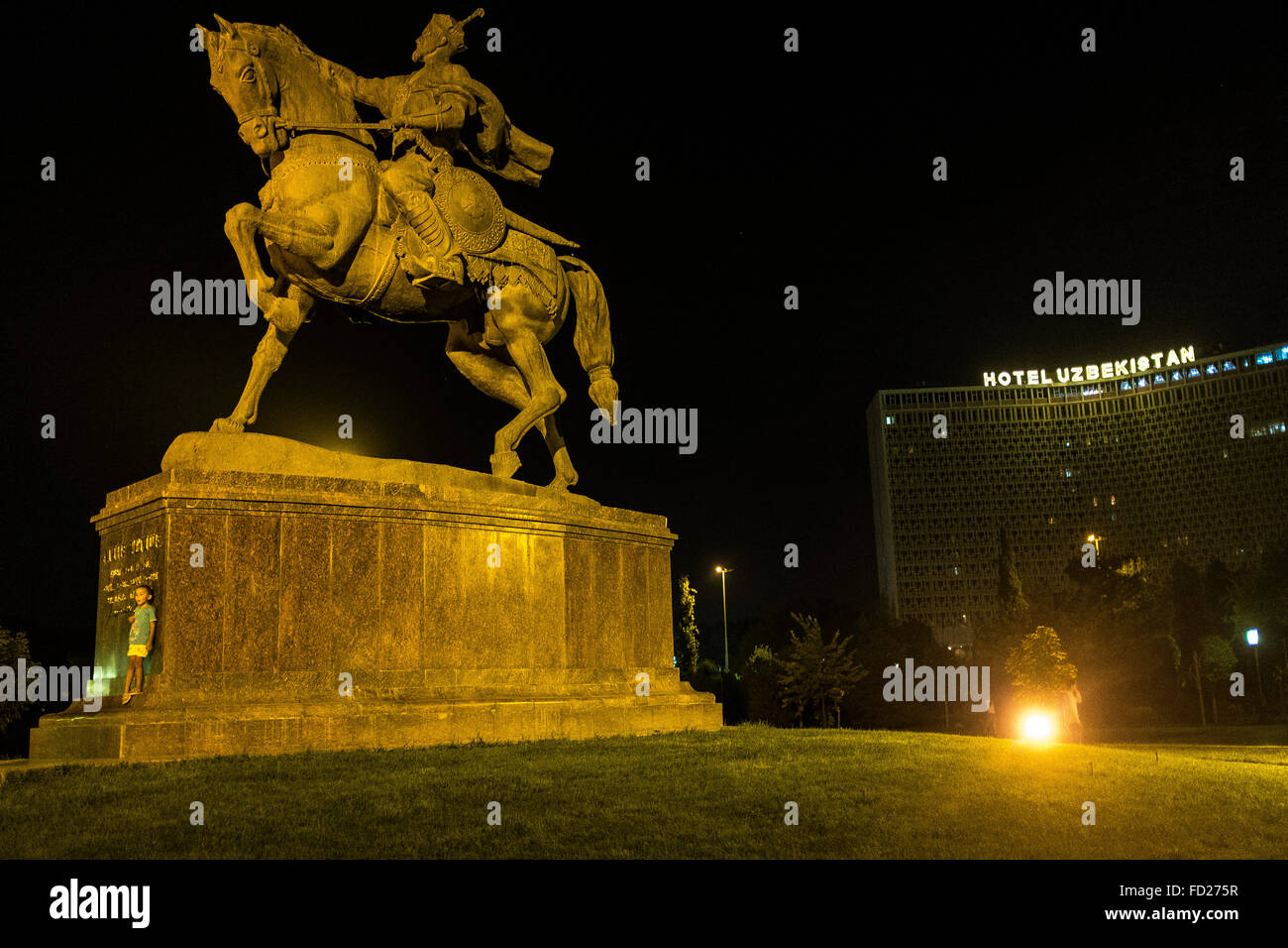 Amir Timur Square, Tashkent, Uzbekistan Foto Stock