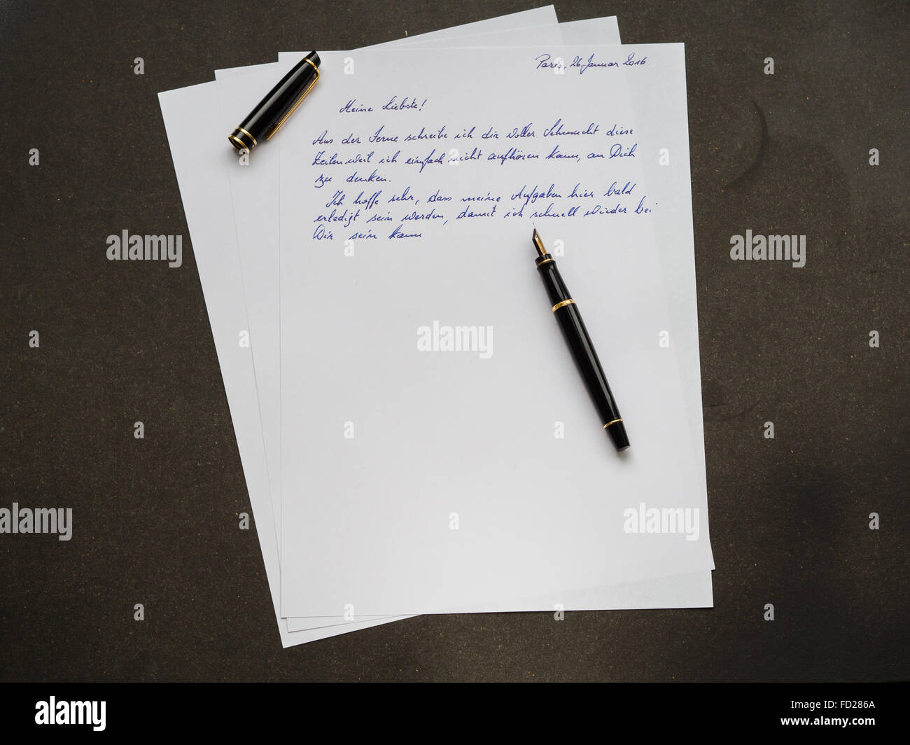 Lettera d'amore Foto Stock