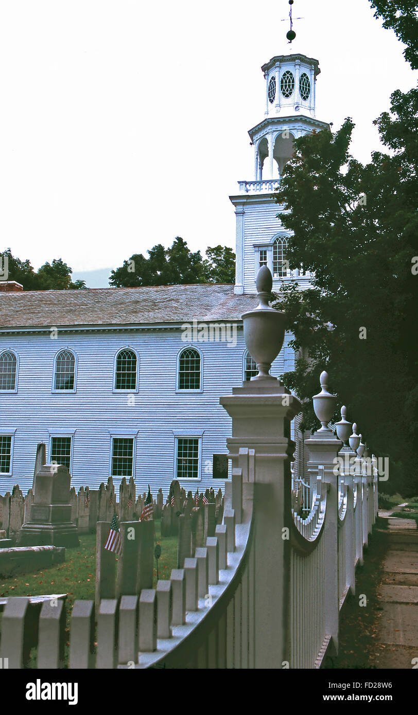 Vecchia chiesa prima,congregazionale Bennington,Vermont Foto Stock
