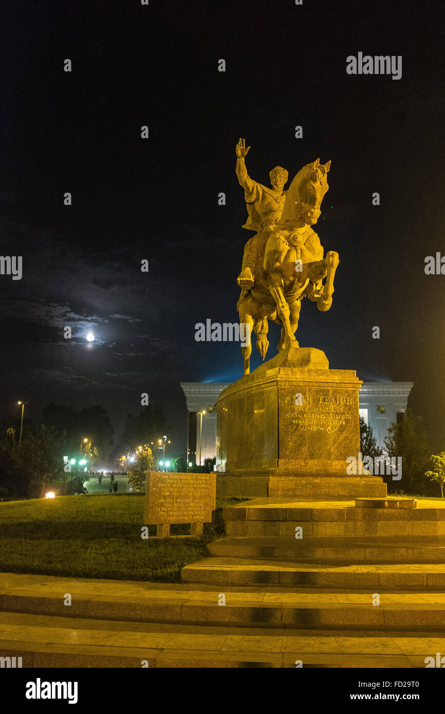 Amir Timur Square, Tashkent, Uzbekistan. Foto Stock