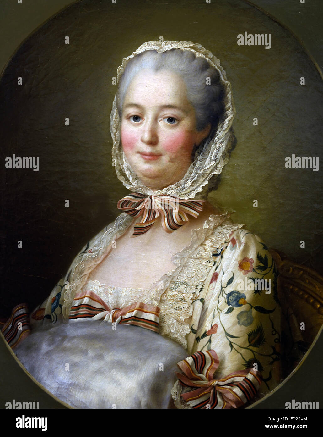 François Hubert Drouais (1725-1775): Jeanne Antoinette Poisson, Marquise de Pompadour, conosciuto anche come Madame de Pompadour 1721 - 1764 padrona di Re Luigi XV Francia - Francese Foto Stock