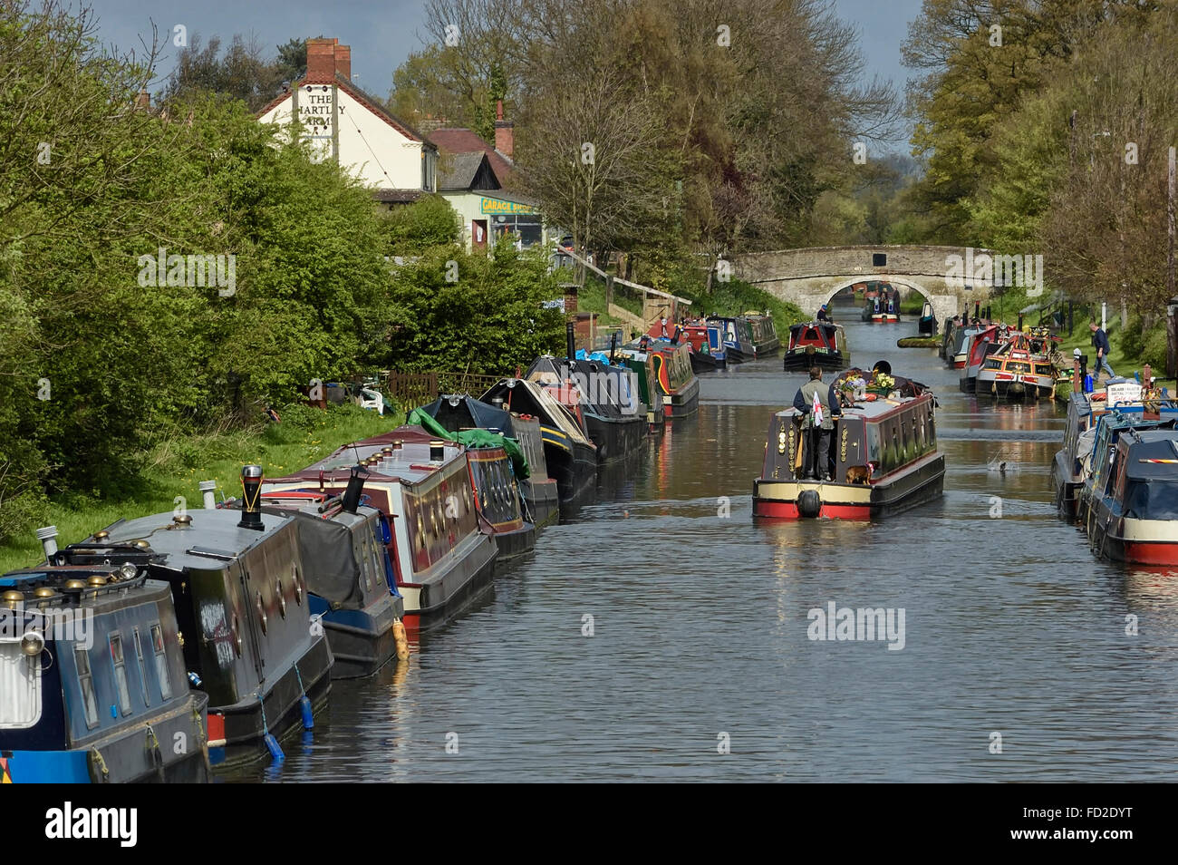 Shropshire Union Canal. Stafford. Staffordshire. In Inghilterra. Regno Unito. Europa Foto Stock