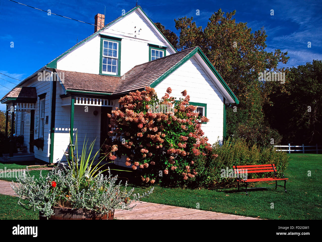 La casa di Lucy Maud Montgomery,autore di Anne di Green Gables,New London,Prince Edward Island Foto Stock