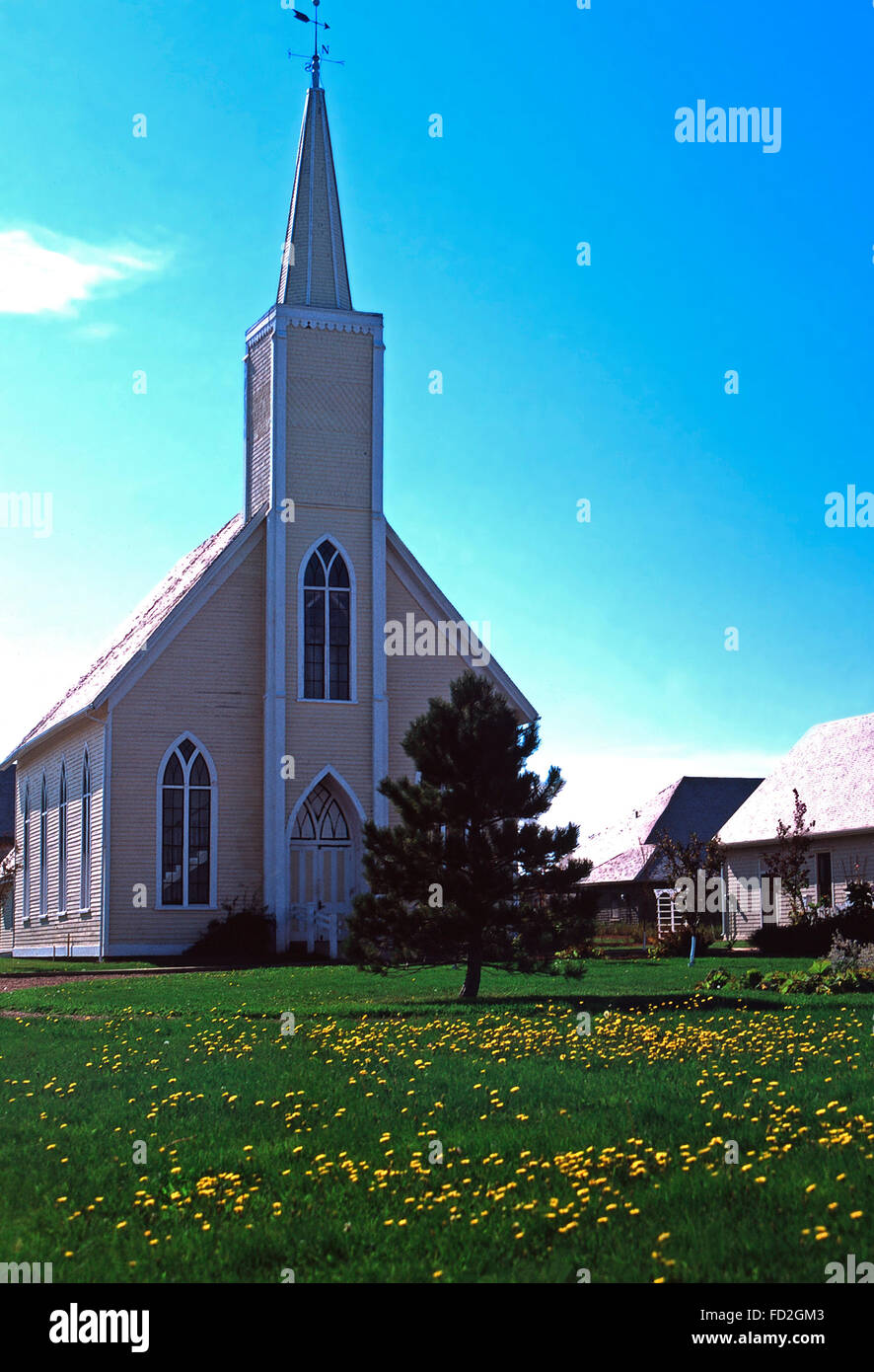 La chiesa ha frequentato da Lucy Maud Montgomery,autore di Anne di Green Gables,Cavendish,Prince Edward Island Foto Stock