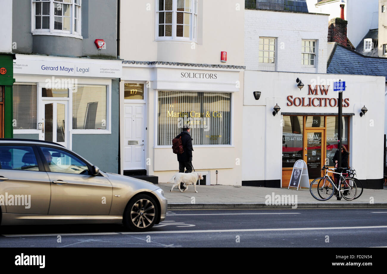 I procuratori legali uffici a Edward Street Brighton Regno Unito compresi Martin Cray & Co e MW Solicitors office Foto Stock