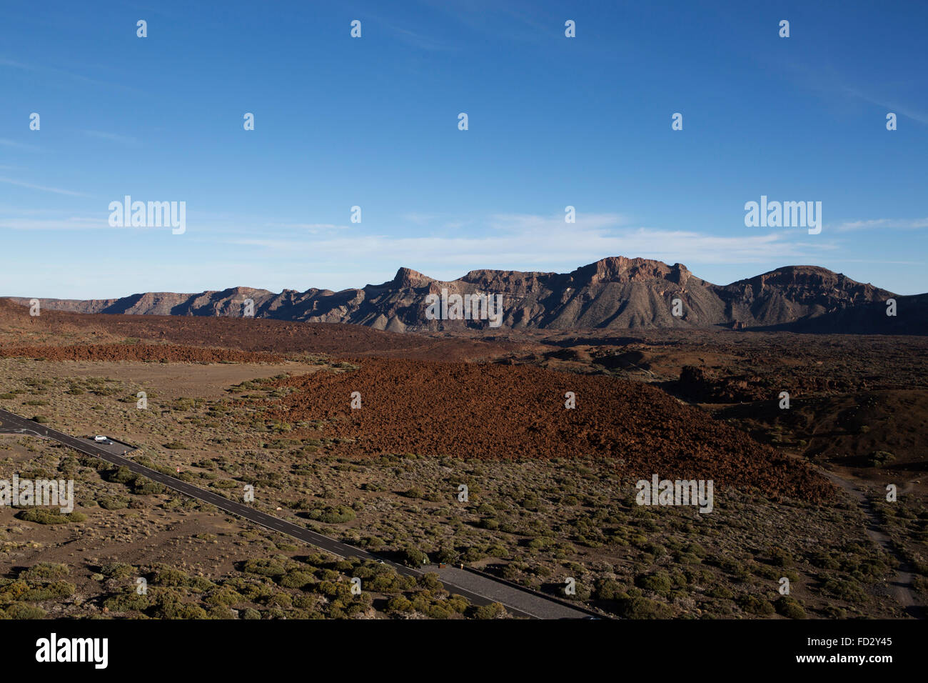 De la caldera de Las Canadas nel Parco Nazionale del Teide Tenerife, Spagna. Foto Stock