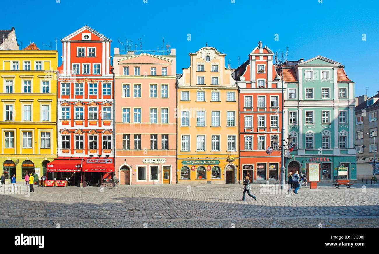 Città Vecchia di Wroclaw, Polonia Foto Stock