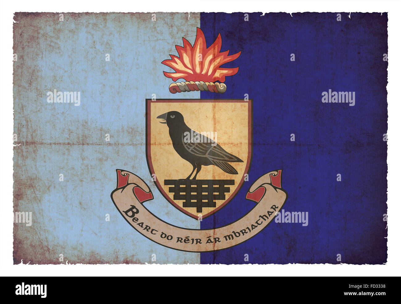 Bandiera della contea irlandese di Dublino creato in stile grunge Foto Stock