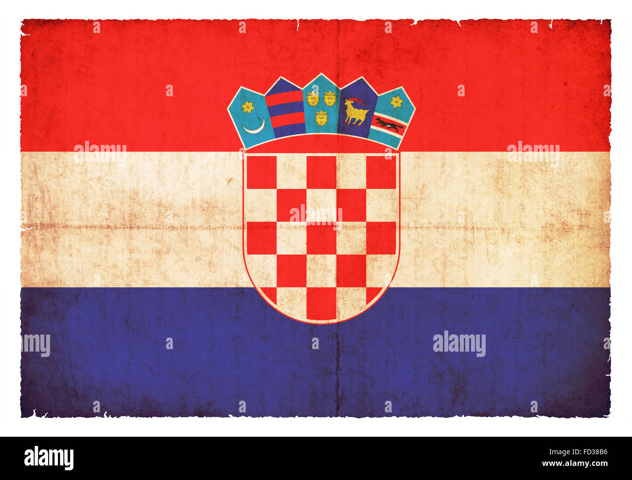 Bandiera della Croazia ha creato in stile grunge Foto Stock