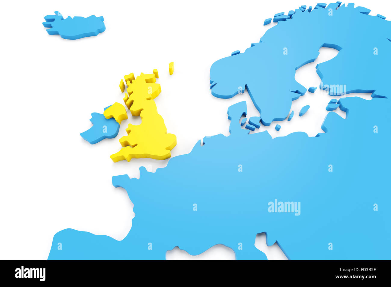 Mappa di Regno Unito Regno Unito Foto Stock