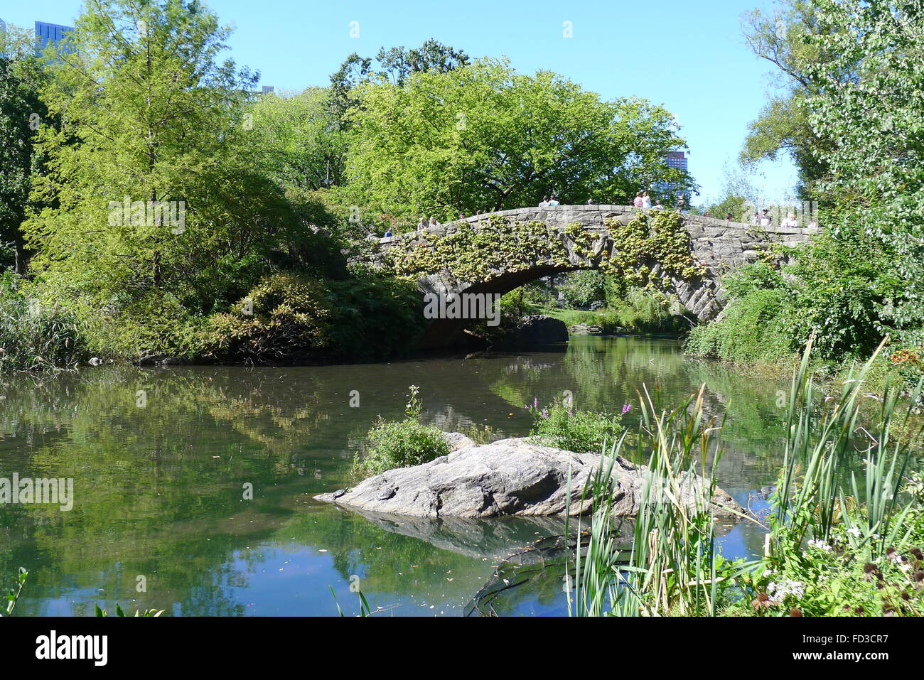 Gapstow bridge in New York Central Park Foto Stock