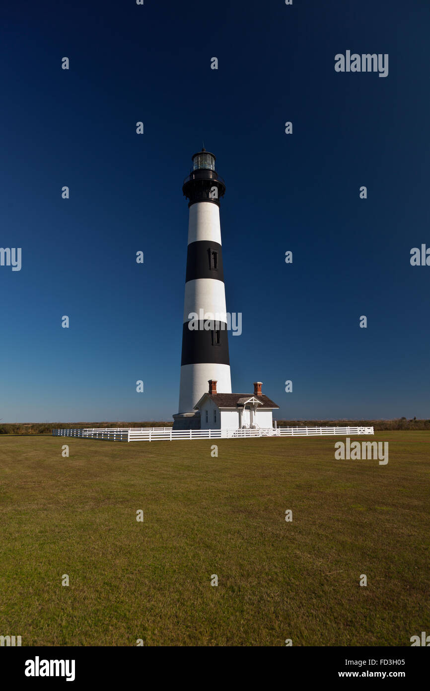 Vista del Bodie Island Lighthouse vicino a Nag Testa, Carolina del Nord Foto Stock