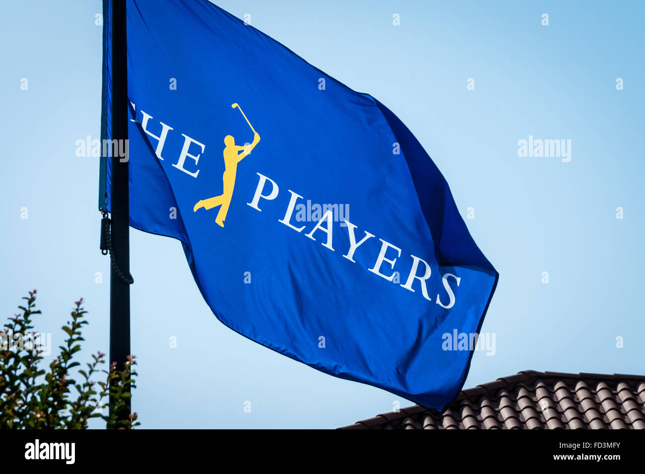 Bandiera in i giocatori di torneo a TPC Sawgrass a Ponte Vedra Beach, Florida, Stati Uniti d'America. Foto Stock