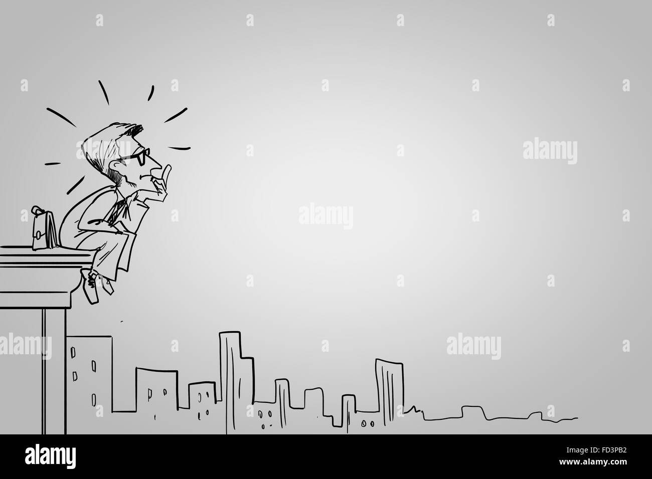 Stretta di mano femminile che offre caffè al boss Foto Stock