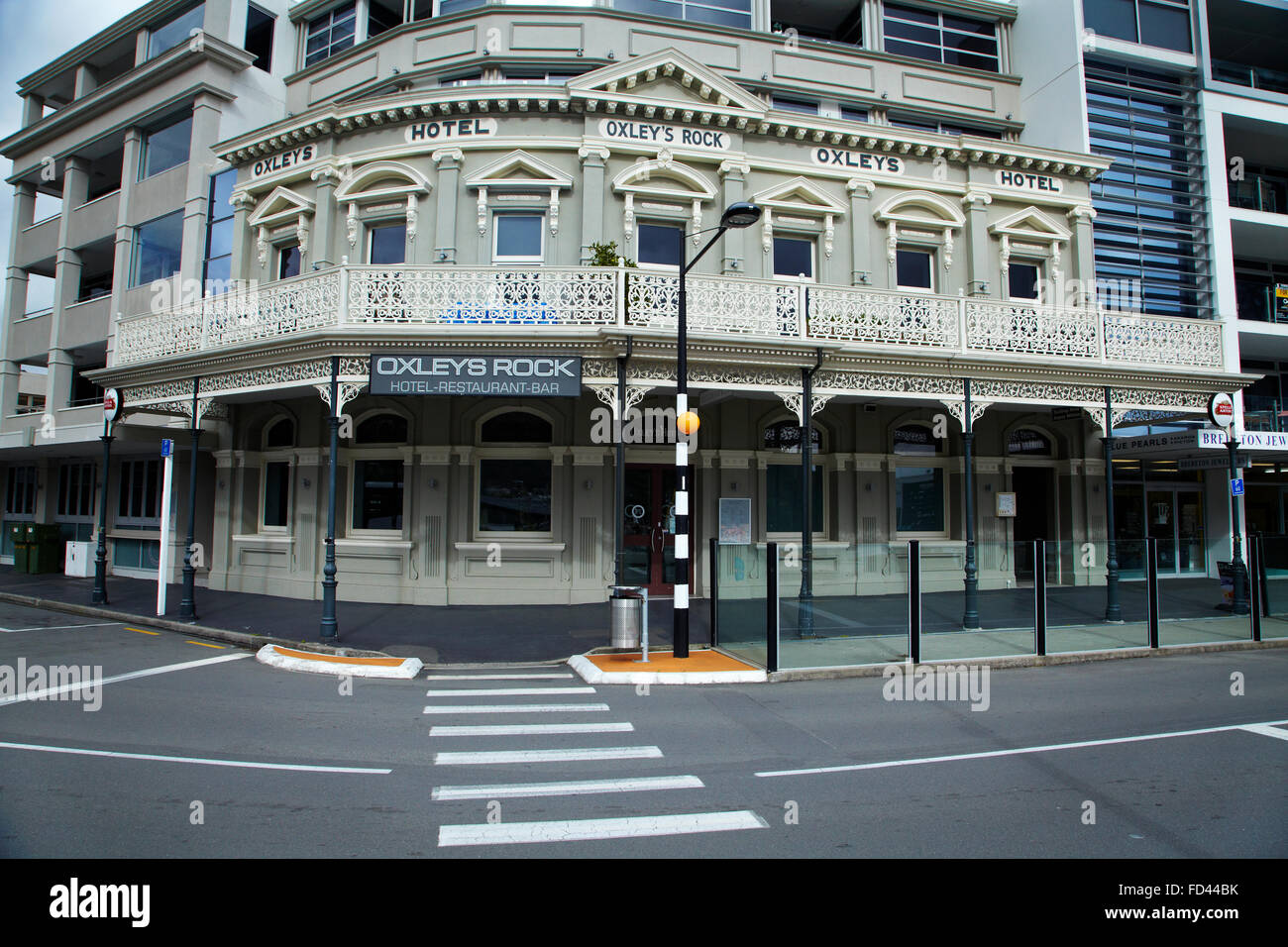 Hotel Oxleys, Picton Marlborough Sounds, Isola del Sud, Nuova Zelanda Foto Stock