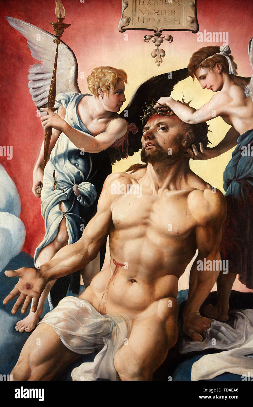 Cristo nel dolore, da Maarten van Heemskerck (1532). Musee des Beaux-Arts de Gand (Gent Arte Museo). Foto Stock