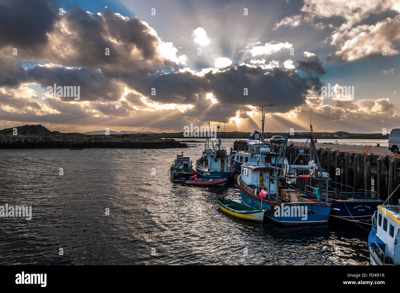 Burtonport Harbour nella Contea di Donegal Irlanda Foto Stock