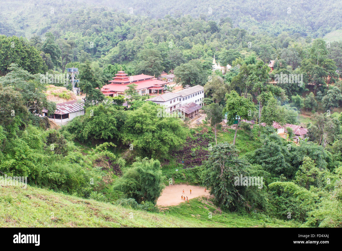 Shan tempio Wat Fah Wiang In Wianghaeng Chiangmai Thailandia Foto Stock