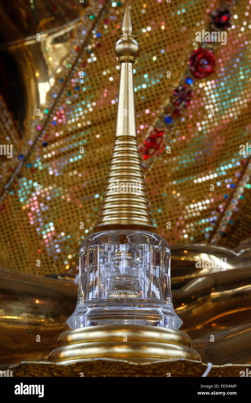 Wat Velouvanaram. Reliquia buddista : sarira. Foto Stock