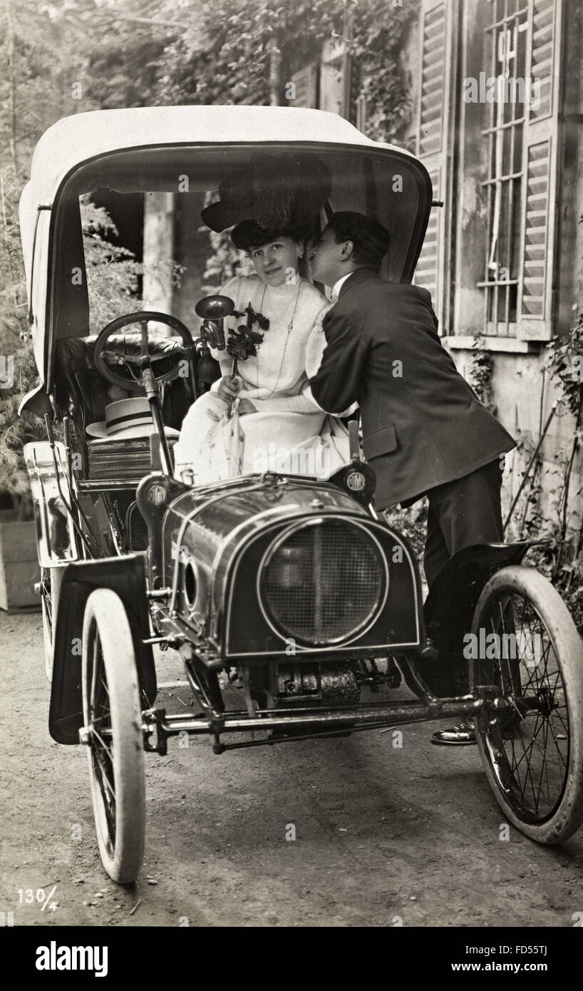 Vintage il giorno di San Valentino Card Foto Stock