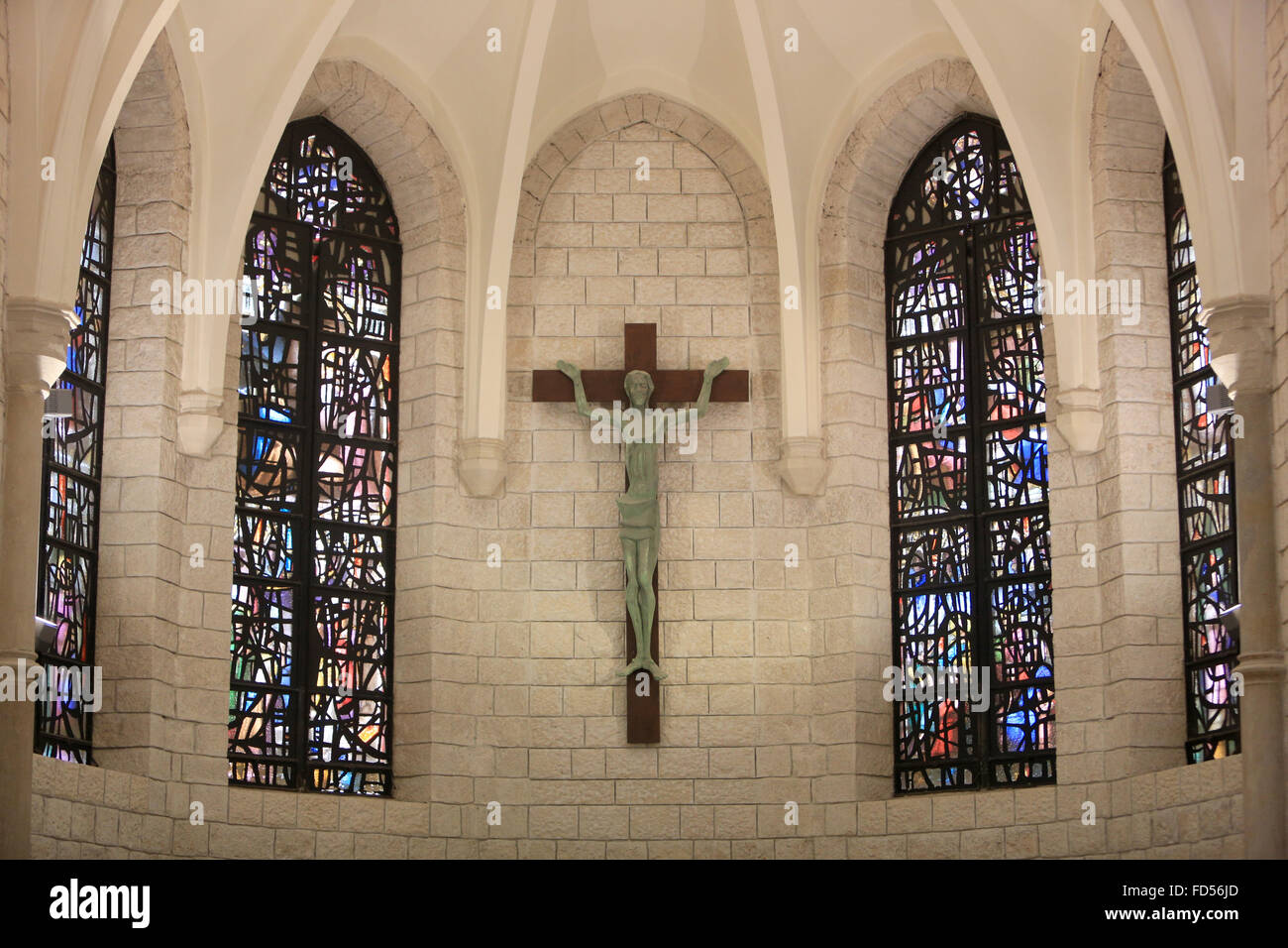 Gesù Cristo sulla croce. Suore della Carità di Nazareth convento Foto