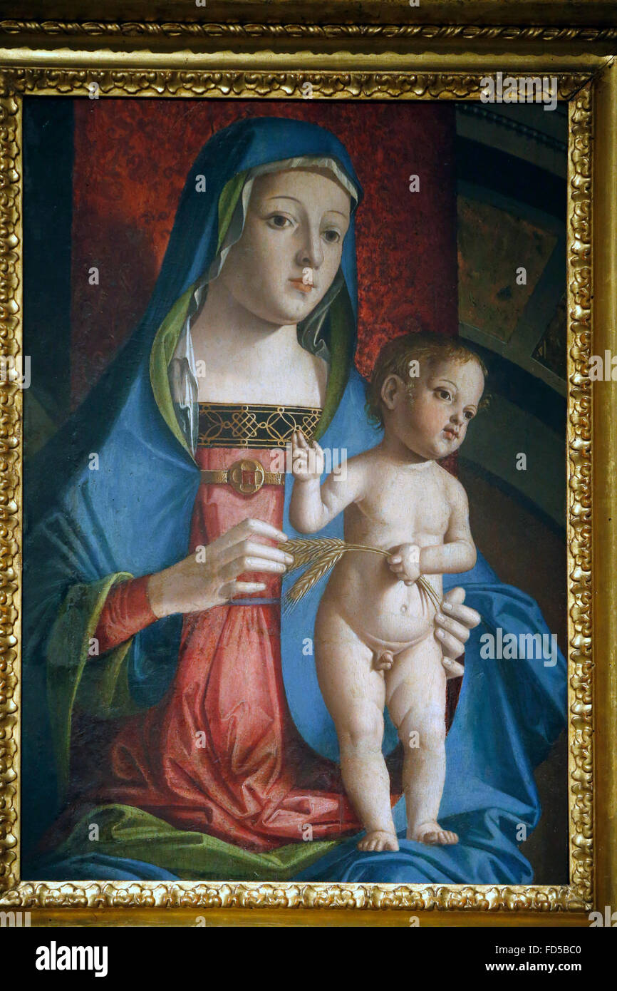Galleria Nazionale di Bologna. Madonna e Bambino. Marco Palmezzano 1506/1513. Foto Stock