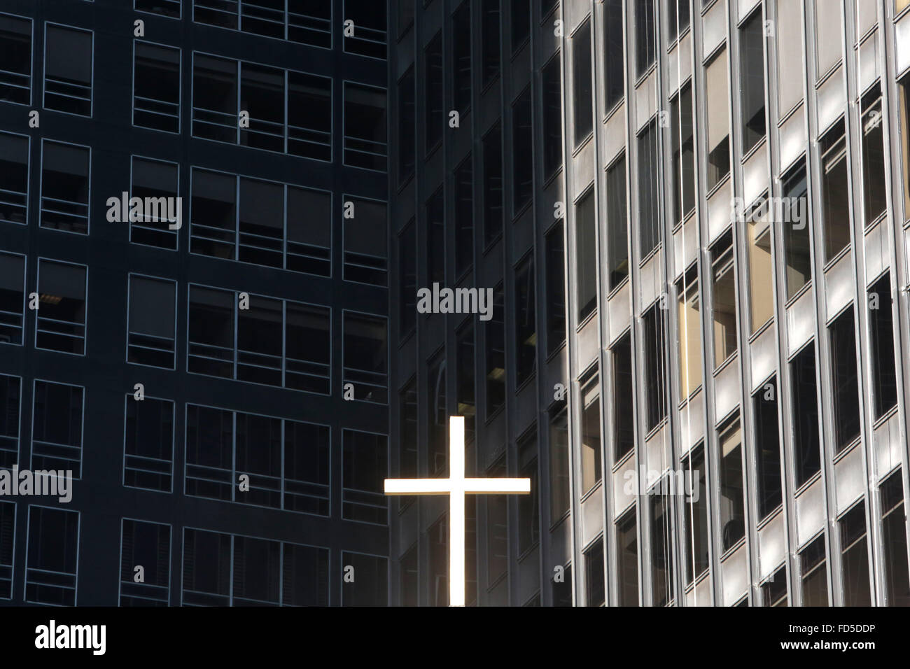 Croce bianca. Foto Stock