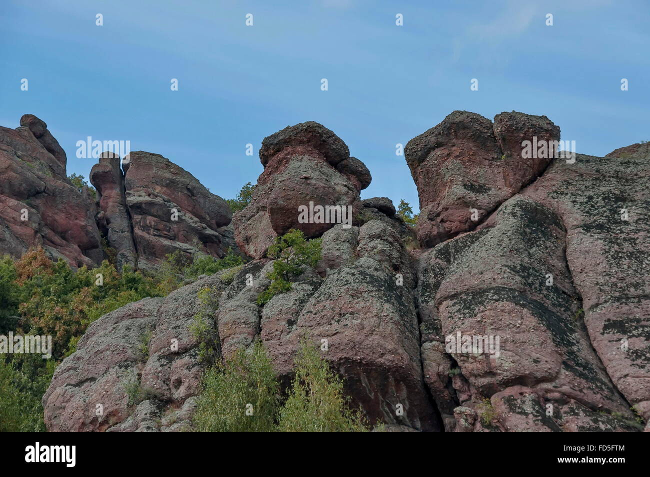 Rocce di formazione di gruppo in rocce di belogradchik, Bulgaria Foto Stock