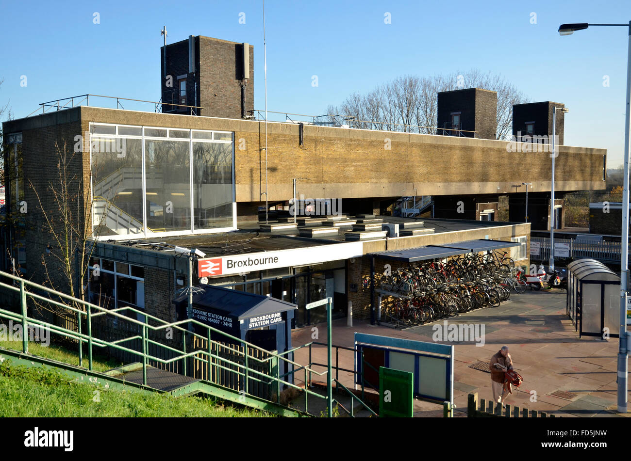 Broxbourne stazione sul Lea Valley Railway line in Hertfordshire. Foto Stock