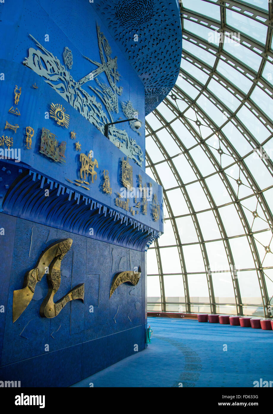 Arte in torre milad, distretto centrale, Teheran, Iran Foto Stock