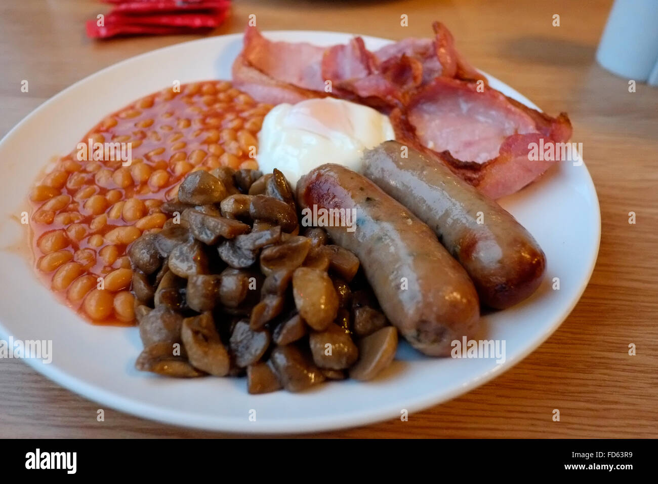 Una completa colazione inglese colazione fritta Foto Stock