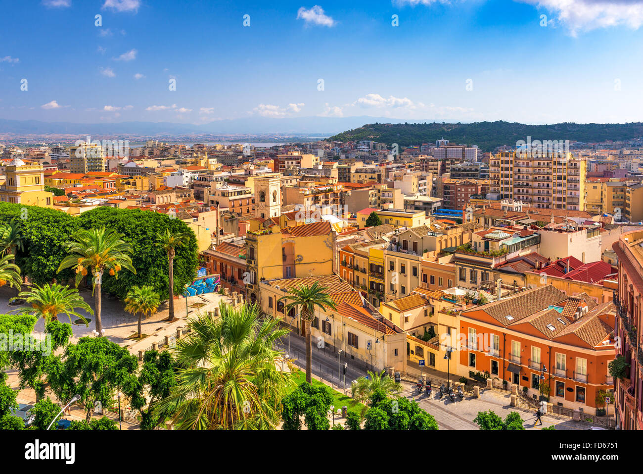 Cagliari, Sardegna, Italia cityscape. Foto Stock