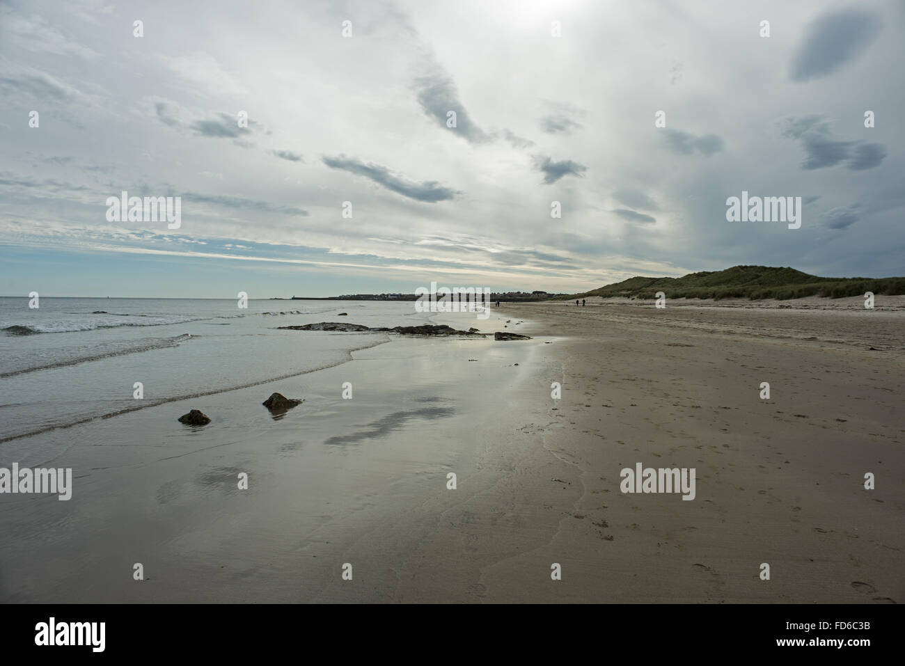 Spiaggia Seahouses Northumberland Foto Stock